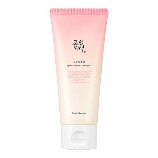 Beauty of Joseon Apricot Blossom Peeling Gel Tube 100 ml, rosa-hellbeige Verpackung mit Klappdeckel