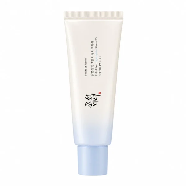 Beauty of Joseon Relief Sun Aqua-Fresh Rice + B5 50 ml Tube, weiß mit hellblauem Verschluss