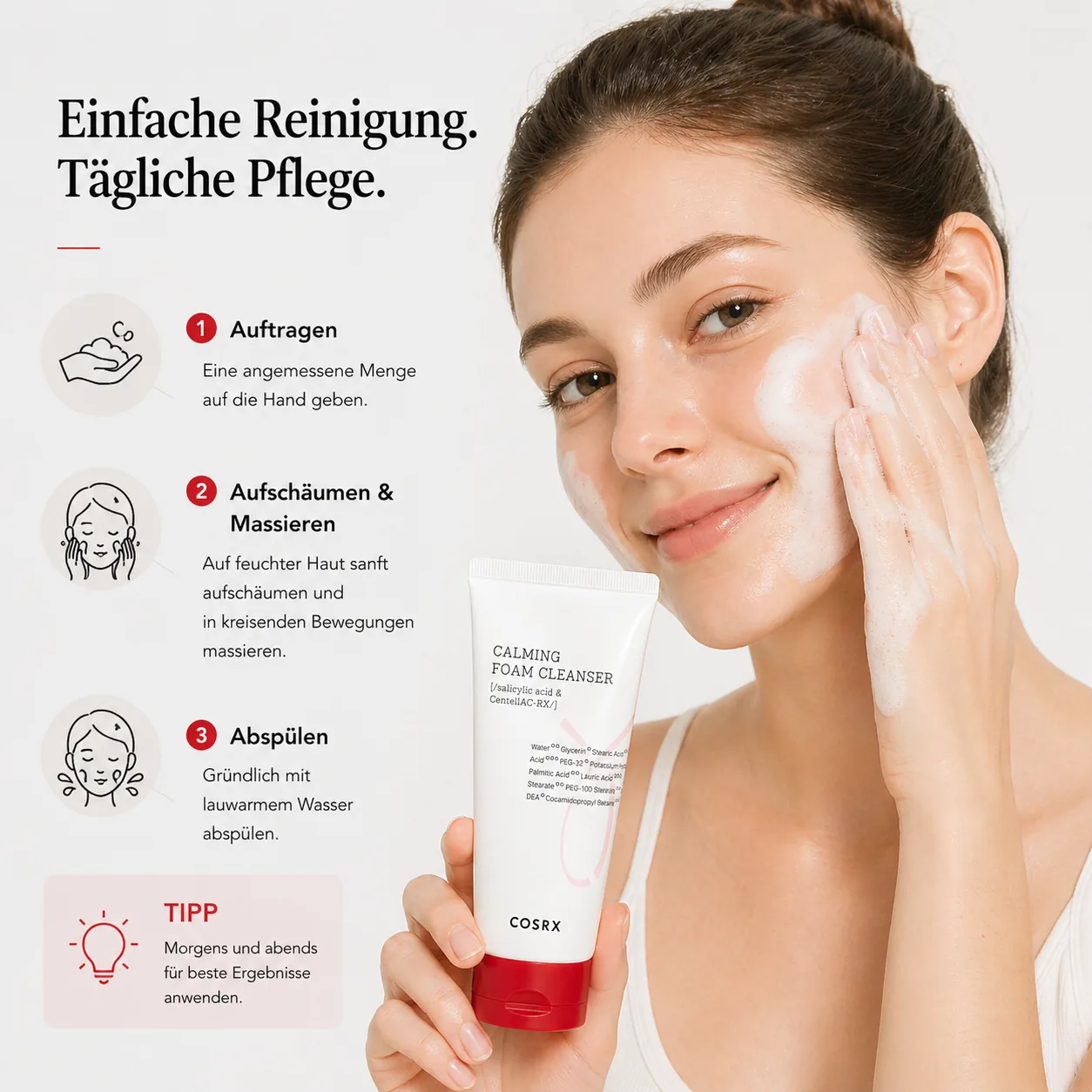 COSRX AC Collection Calming Foam Cleanser 150ml – K-Beauty Reiniger für zu Unreinheiten neigende Haut