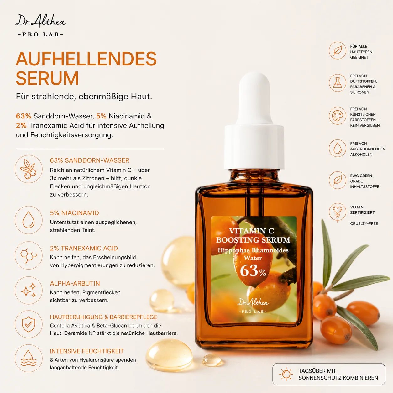 Dr. Althea Vitamin C Boosting Serum 30ml – K-Beauty Aufhellungsserum für alle Hauttypen